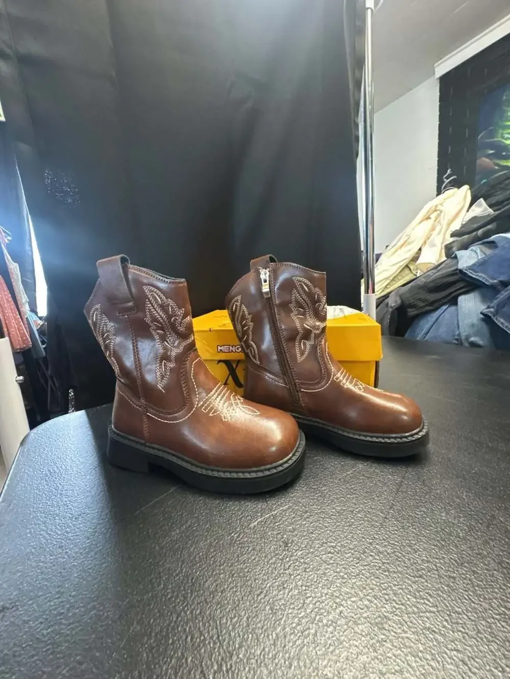 Waterproof Baby Cowboy Girls Brown Boots